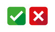© darsi - Check box list icons set, green and red isolated on white background, vector illustration.