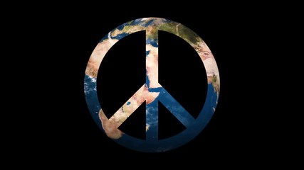Wall Mural - icon sign peace revealing turning earth globe