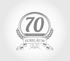 Wall Mural - 70 Jahre Jubilaeum vector