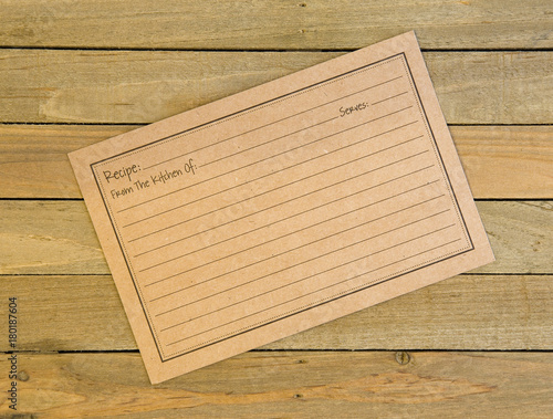 Fotografie, Obraz Baking Background with Customizable Recipe Card