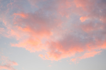 Wall Mural - pastel pink and purple color of sunset sky clouds beauty natural background.