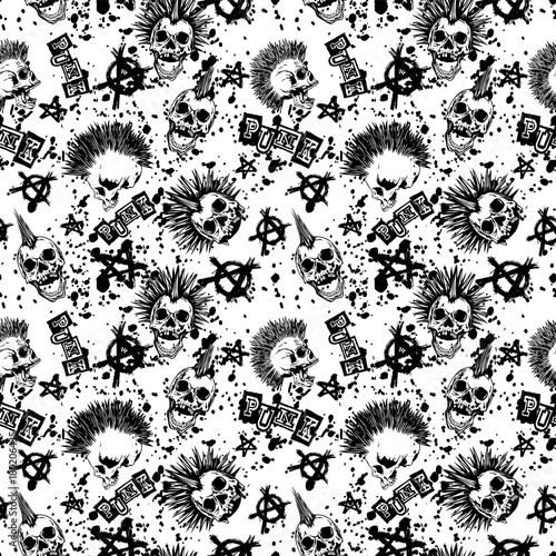 skull-punk-background