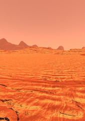 Wall Mural - 3d rendering planet mars lanscape