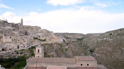 Sticker - Matera panorama on a summer day, Italy.