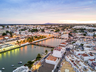 Wall Mural - Beautiful Tavira by Gilao river, Algarve, Portugal