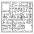 Complex maze puzzle game (high level of difficulty). Labyrinth with free space (empty panel) for your character or text 