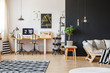 © Photographee.eu - Trendy workspace with two chairs