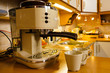 © Voyagerix - Detailed closeup of coffee maker machine in kitchen