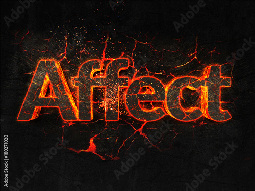 Fotografie, Obraz Affect Fire text flame burning hot lava explosion background.