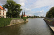 Río Oder y Catedral de Wroclaw, Polonia