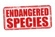 Endangered species grunge rubber stamp