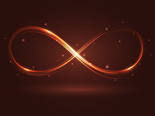 vector illustration with the sign of infinity