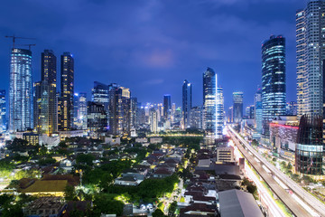 Wall Mural - Beautiful cityscape in Kuningan CBD Jakarta