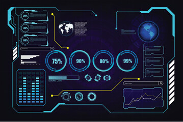 abstract hud ui gui future futuristic screen system virtual design background