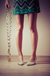 © Melinda Nagy - woman's legs holding champagne glass - drunken person after New Year's eve party
