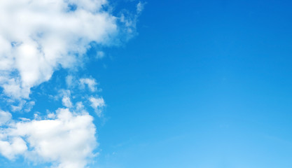 Landscape View of Blue Sky with Cloud Background