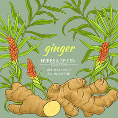 Sticker - ginger vector frame