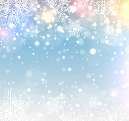 christmas background with snowflakes