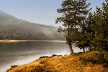 Long autumn lake exposure