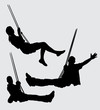swing male and female action silhouette good use for symbol, logo, web icon, mascot, sticker, sign, or any design you want.
