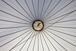 Abstract background of tent ceiling, pattern of converging lines to the circle in the middle