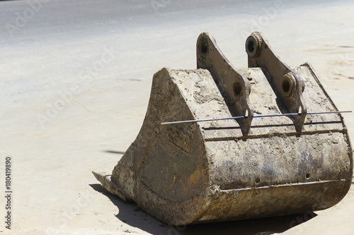 The Excavator Wiht Dust And Rust Put On The Concrete Floor Buy This Stock Photo And Explore Similar Images At Adobe Stock Adobe Stock