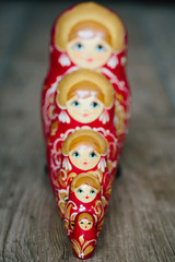 Aligned russian dolls