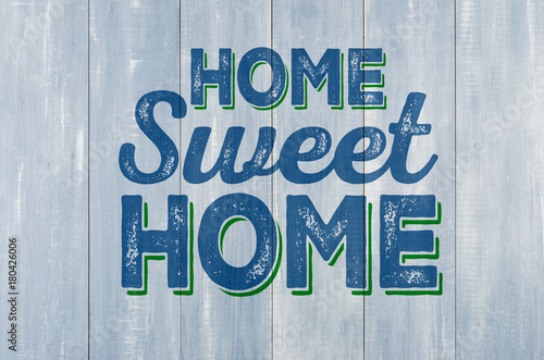 Obrazy z napisami  niebieska-drewniana-sciana-z-napisem-home-sweet-home