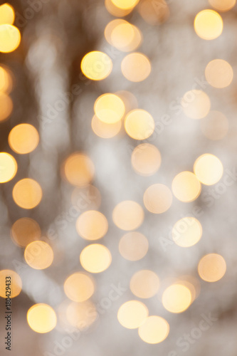Arriere Plan Guirlande De Lumiere De Noel Bokeh Dore Et
