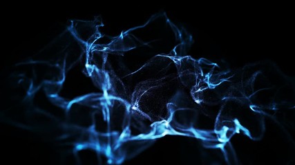 Wall Mural - 3d rendering abstract digital particles on black background with dots. high definition abstract cgi 