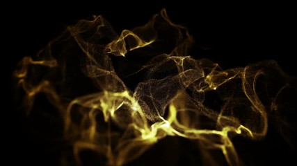 Wall Mural - 3d rendering abstract digital particles on black background with dots. high definition abstract cgi 