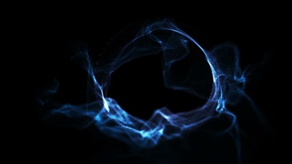 Wall Mural - 3d rendering abstract digital particles on black background with dots. high definition abstract cgi 