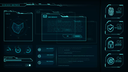 HUD elements pack, transparent displays, command center, smart cities, interface design  vol1
