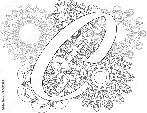 Download mandala-C-monogramlogo-Doodle Floral Letters. Coloring ...