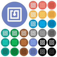 Poster - NFC sticker round flat multi colored icons