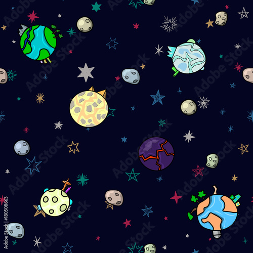 wzor-przestrzeni-bez-szwu-z-planet-i-gwiazd-dziecinna-stylizowana-ilustracja