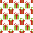 © Liubov - Christmas Seamless pattern with red and green gift boxes. Christmas background. Textures for wallpaper, web page background, wrapping paper