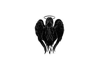 Wall Mural - praying angel illustration