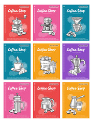 Poster - Poster vector template coffee