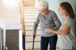 © goodluz - Homecare helping elderly woman going down the stairs