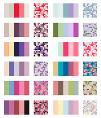 Canvas Print -  color palette set background. Harmony color combos spectrum