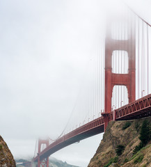 Wall Mural - San Francisco Golden Gate Bridge on a foggy day