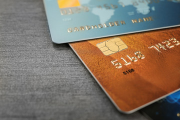 Poster - Credit cards, close up view