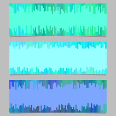 Wall Mural - geometrical banner template design set - horizontal vector graphic collection from vertical lines