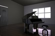 © Koufax73 - Room with black piano and window