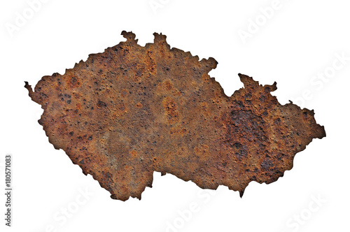 Fotomural Karte von Tschechien auf Textur