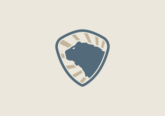 Wall Mural - majesty lion logo template