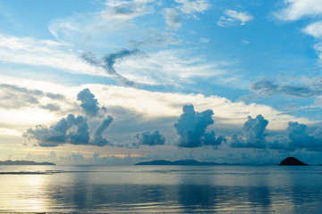 colorful at the sea landscape