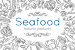 hand drawn seafood design