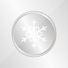 Sticker - Silber Medaille - Schnee